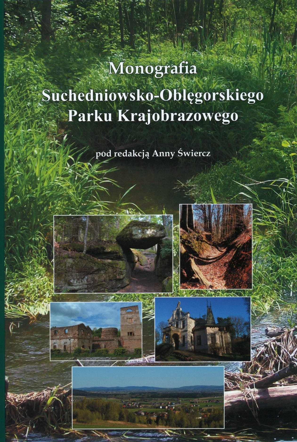 Okładka monografii na której są zdjęcia krajobrazu regionu świętokrzyskiego